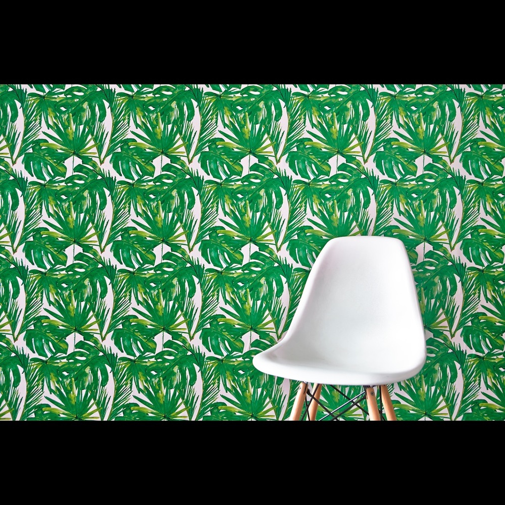 Chasing Paper Green Leaf Removable Wallpaper